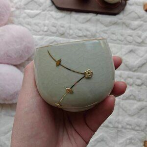 Minimal Ceramic Tea Cup in Soft Celadon Green